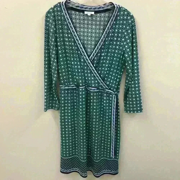 Max Studio Green Blue Geometric Dress - Picture 7 of 11